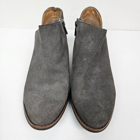 Lucky Brand Frankela Gray Suede Ankle Boot 8 - Picture 2 of 12